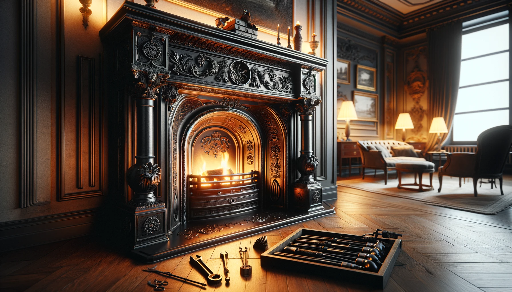 Restoring a cast iron fireplace